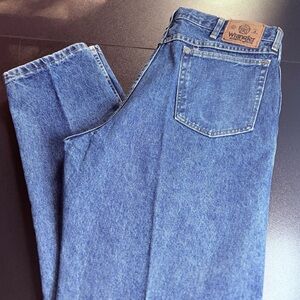 Y2k Wrangler Men's Relax Fit Straight Leg Jeans 97601D Made In USA 38x34 Vintage